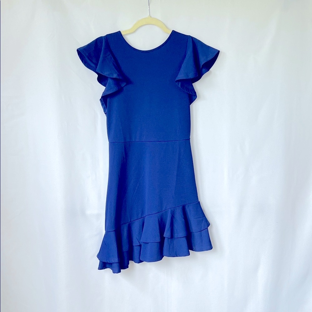 Asymmetrical Blue Dress
